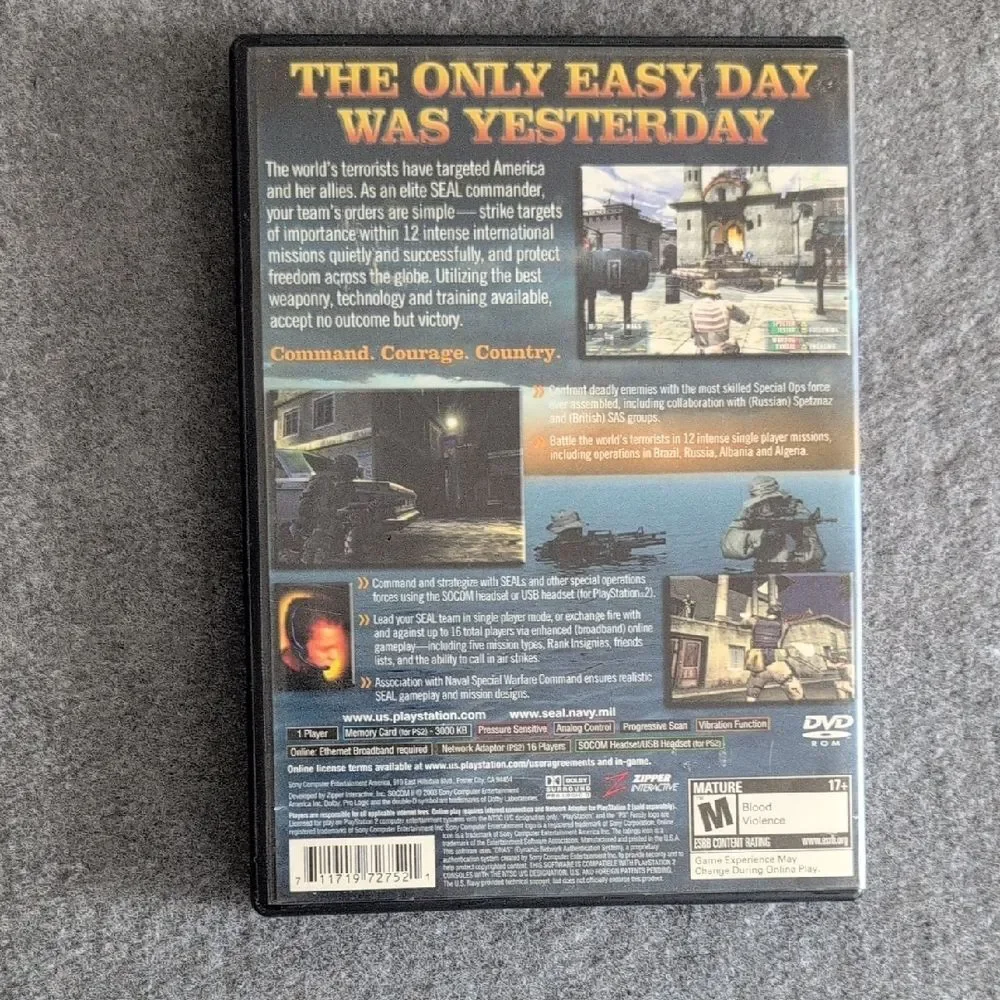 SOCOM II: U.S. Navy SEALs PlayStation 2 PS2 Black Label Complete CIB Tested